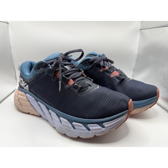 Hoka One One Shoes - Hoka One One Gaviota 3 Women's Size 8 Wide (D) Ombre Blue Rosette Shoes 1113523